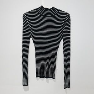 RUE 21 Stretchy Stripe Light Turtleneck